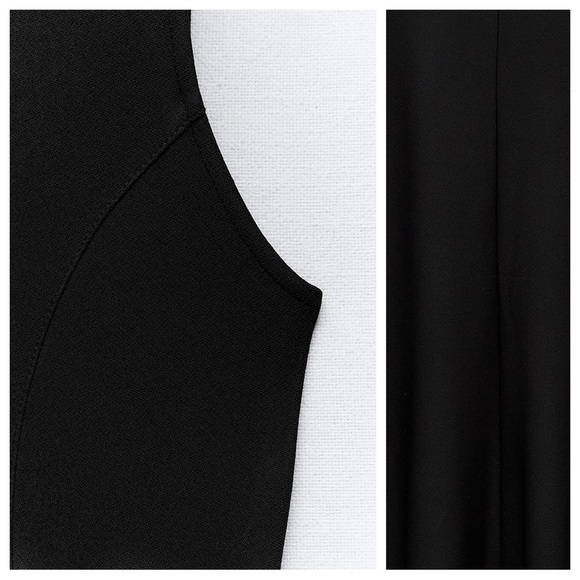 NWT. Zara Black Long Swing Skirt Sleeveless Dress. Size S. - Picture 8 of 11